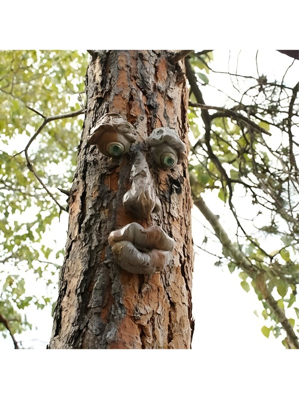 Tree Faces Decor Outdoor, 12 Inch Tree Face Outdoor Statues Old Man Tree